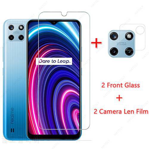 For Realme C25Y Glass Tempered Glass for OPPO Realme C25Y C25 C25s C21 C20 C17 C15 C12 C11 Front Glass Film Screen Protector