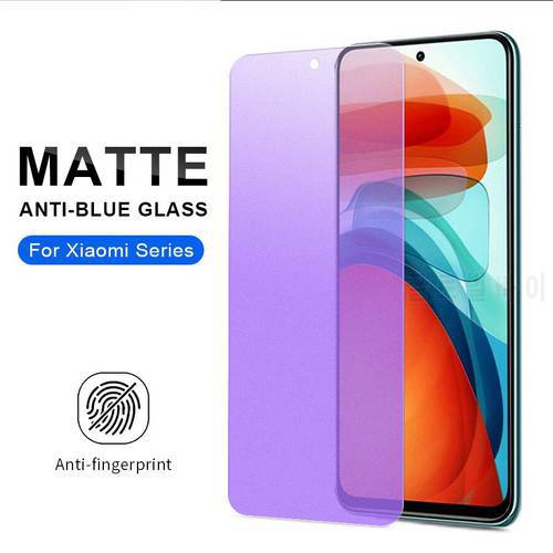 Blue Light Matte Tempered Glass On Xiaomi Mi 12T 11 10T Lite 11T Poco F4 F3 M3 X3 Redmi Note 9 9S 8T 10S 10 Pro Screen Protector