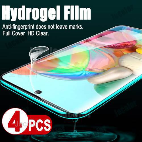 4PCS Screen Protector For Samsung Galaxy A72 A71 A70 A70 Phone Full Cover Safety Hydrogel Film A 72 71 70 Water Gel Film Soft