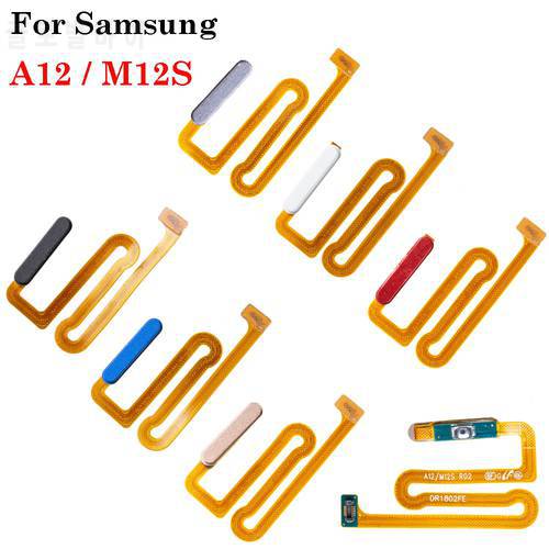 1pcs New Power Switch ON OFF Home Button Side Key Flex Cable No Fingerprint Touch ID For Samsung Galaxy A12 A125 M12S M127