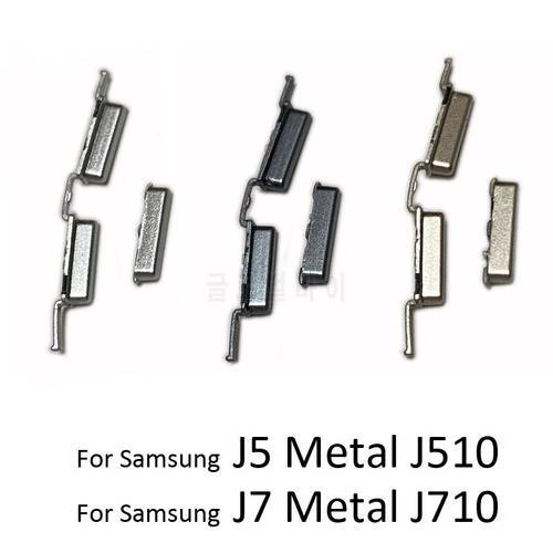 50Pcs Power Button For Samsung J5 J7 2016 J510 J710 J510F J710F Phone Housing New On Off Side Key Volume Button For J5 J7 Metal