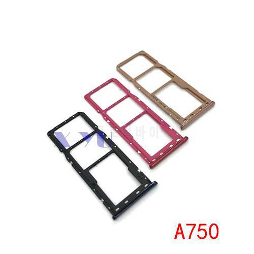 Sim Card Tray SD Reader Holder For Samsung A7 2018 A750 A750F SIM Card Tray Slot Holder Replacement Part