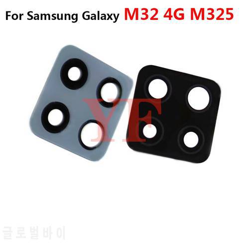 2PCS For Samsung Galaxy M32 4G M325F M325 M22 M225F Back Rear camera Glass lens with sticker adhesive