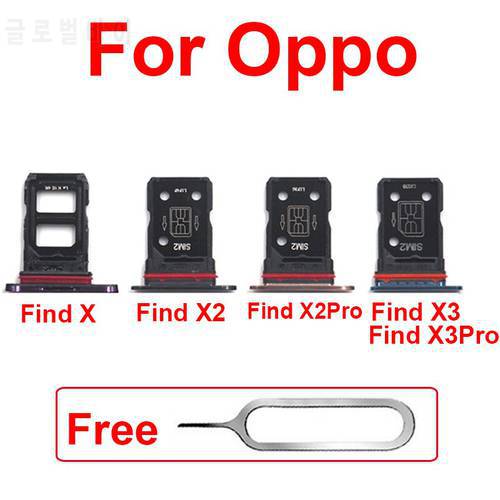 SIM Card Tray For OPPO Find X X2 X3 Pro X3 X2 Lite Sim Card Slot Holder Micro SD Card Adapter Replacement Parts