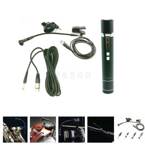 microphone for Saxophone with power supply , violin, erhu, flute, gourd and so on 4 kinds of plugs for choose