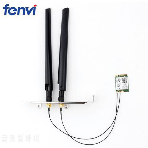 1730Mbps Wireless 9260NGW Wifi Desktop Kit Pigtail Cable Antenna for NGFF/M.2 7265NGW 8265NGW 9260AC Wi-Fi Card Wireless Adapter