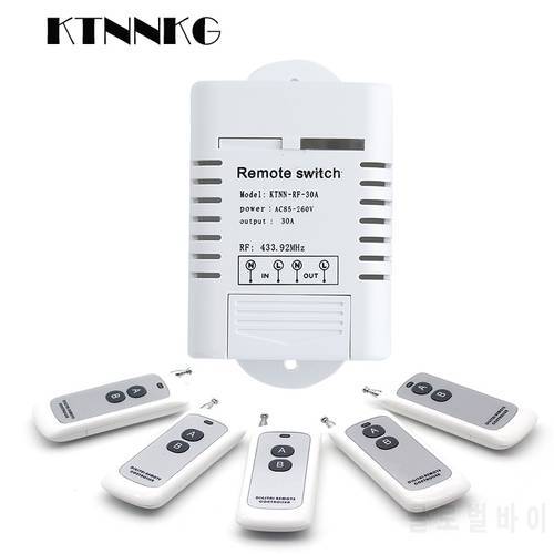 220V high power 30A remote relay switch 1 Gang remote module wireless water heater control smart home DIY equipment water pump