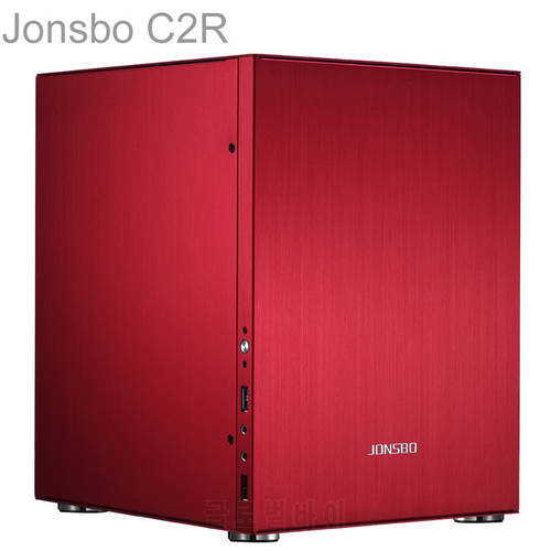 Jonsbo C2 silver black red Desktop Mini PC Case Computer Chassis IN Aluminum Alloy HTPC Case USB 3.0 High Quilty Hot Sale