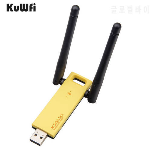 KuWfi 2.4G 5G Dual Band Mini USB Wifi Adapter 802.11ac 1200Mbps Wireless Home Network Card USB Wifi Dongle for Windows Mac Linux