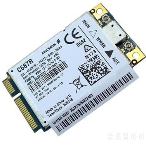 Wireless Adapter Card for Unlocked Ericsson F3507g Wireless 3G WWAN Module For Dell 5530 DW5530 Mini PCI-E Card 3G/HSDPA WCDMA
