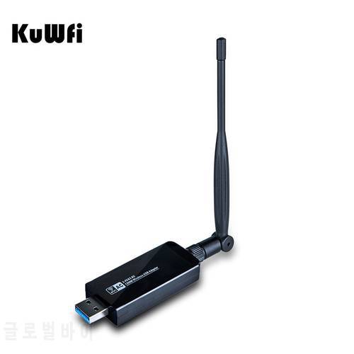 1200Mbps USB3.0 Wifi Adapter Wireless Network Card 2.4G/5.8G Dual Band 5dBi Antenna 802.11a/b/g/ac 2T2R Desktop Wifi Receiver