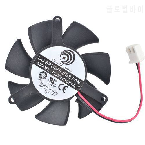 PLD05010S12L FD125010-SH2 47mm diameter hole pitch 39mm DC12V cooling fan for GT220 GTS210 heat sink aluminum graphics card