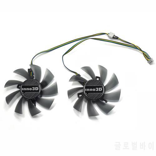 NEW 2pcs/lot 85mm T129215SU GTX 1060 Cooler Fan DC 12V 4Pin Fan Replace For INNO3D GeForce GTX 1060 3GB X2 / GTX 1060 6GB X2