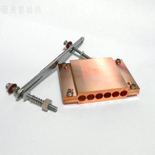 For AMD Heat pipe clamp for AM4 CPU heat conduction Heat tube press plate 6 hole Pure copper plate/4 hole Pure aluminium plate