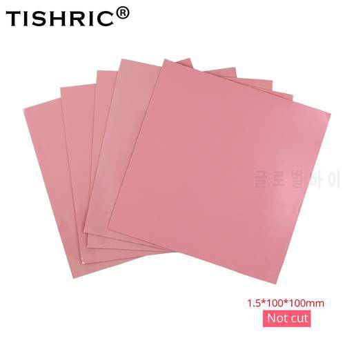 TISHRIC GPU CPU Heatsink Cooling Thermally Conductive Pad Sheet Soft Silicone Pads 1.5mm For Laptop Graphic Card Chips Heat Sink