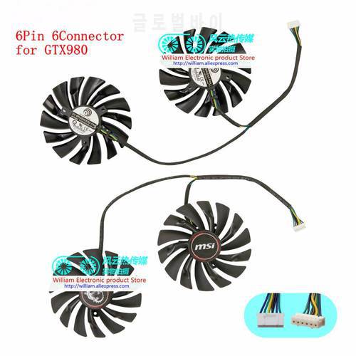 New Original for MSI GTX980Ti/980/970/960/950 R9 390X/390/380/1070 Graphics card cooling fan PLD10010S12HH DC12V 0.40A