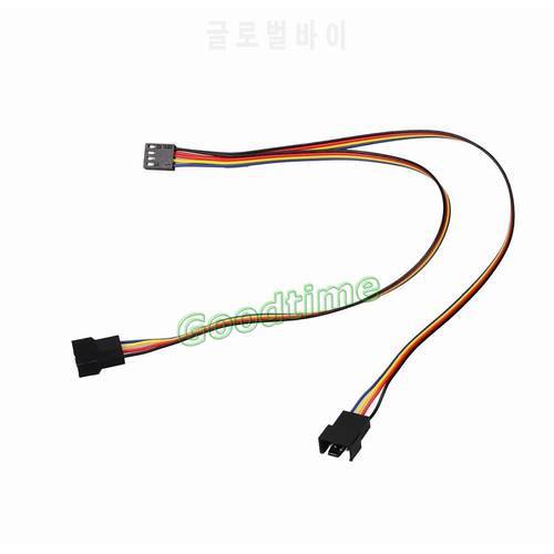 20 pcs PC Cooling Fan 4 Pin to 2x 4pin/3pin PWM Y - Splitter Adapter Convert Connector Extension Cable 300mm 11.81