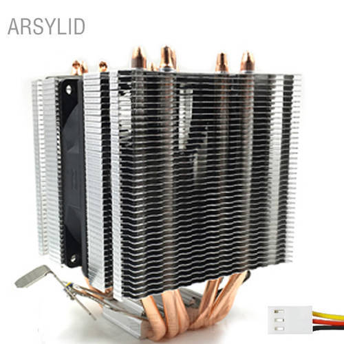 High quality CPU cooler 115X 2011 6 heatpipe dual-tower cooling 9cm fan support for Intel for AMD X79 X99 X58 Ryzen cooling