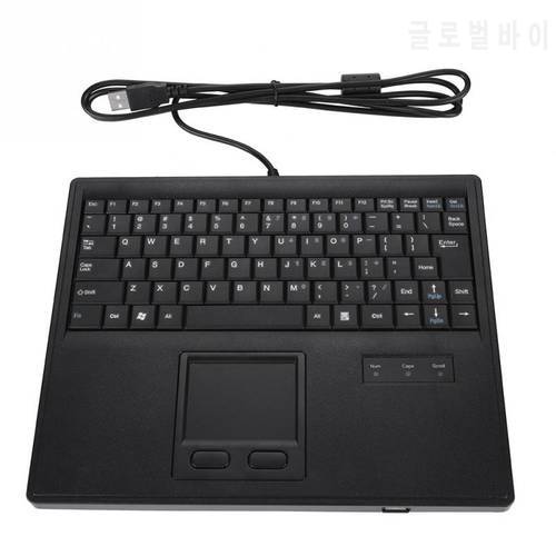 10in USB Wired Keyboard with Touchpad 84 Key Touch Pad Keyboard Scirrors Foot Keys with Precise Touch Control for Desktop Laptop