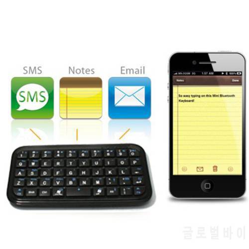 Mini Bluetooth Keyboard For iPad iPhone Sony Z1 Z2 Z3 Z4 windows tablets android devices Samsung note2 note 3 4 s3 s4 s5