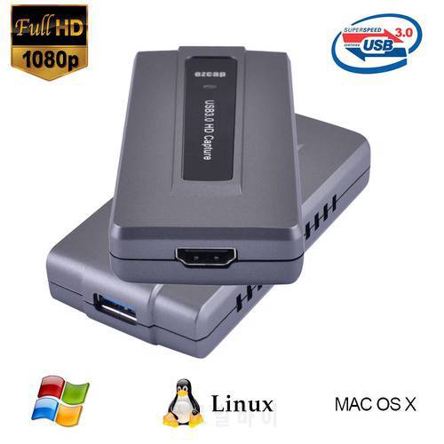 Ezcap287 HDMI Video Capture Card USB3.0 HD Game Video Recorder Device 1080P 60fps Live Streaming Support OBS Studio Windows Mac