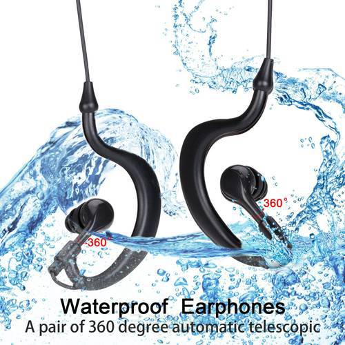 Outdoor Portable Headset Hifi Waterproof Headphone Cable, Swimming And Diving, Running Into The Ear, Swimming Headset