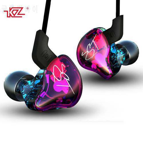 original KZ ZST Pro Armature Dual Driver Earphone Detachable Cable In Ear Audio Monitors HiFi Music Sports Earbuds