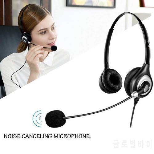 Wantek UC600 Mono USB Headset Lighhtweight Computer Headset with Microphone In-line Control for Call Center Skype PC VOIP Phone