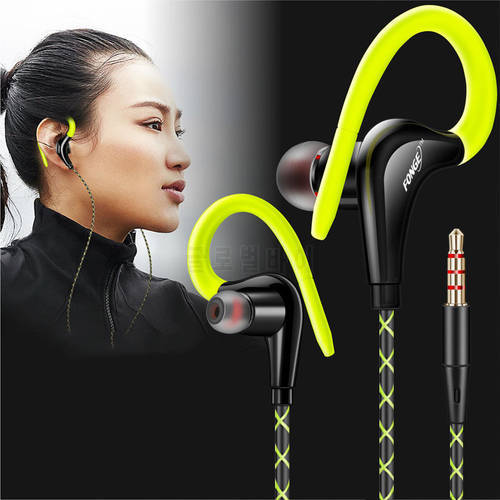 Earphones 3.5mm Sport Earphone Super Stereo Headsets Sweatproof Running Headset With Mic Ear Hook Headphone for Meizu Headphone