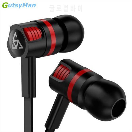 GutsyMan Wired Earphone In-Ear Sports earbuds with mic for xiaomi iPhone Samsung Headsets fone de ouvido auriculares MP3