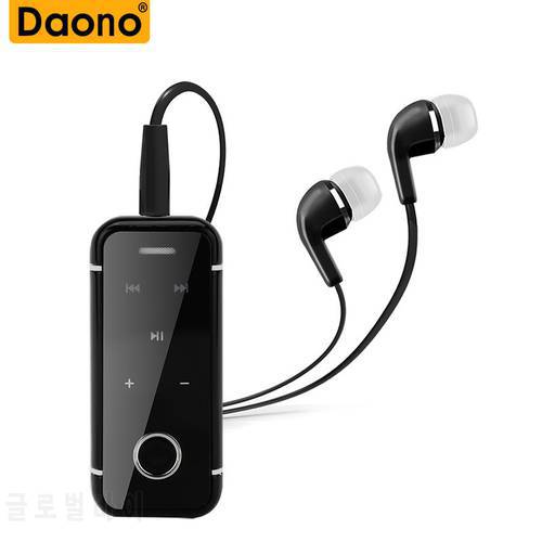 DAONO i6s Bluetooth Earphone Wireless Handsfree Earbuds Headset with Microphone Calls Voice Remind Wear Clip Driver