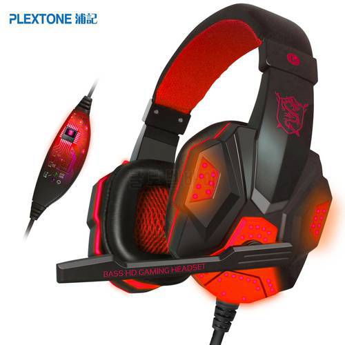 PLEXTONE PC780 Wired Gaming Headphone Earphone Gamer Headset Stereo Sound with Microphone LED Audio Cable for PC Gamer Computer