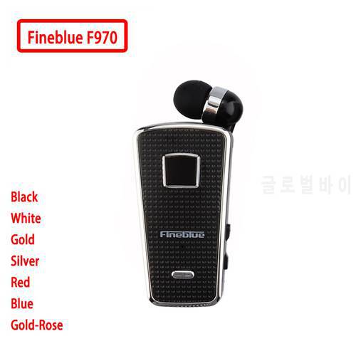 Fineblue F970 Pro Mini Portable in-ear 10 hours Bluetooth 5.0 neck clip telescopic type business Sport Earphone Vibration