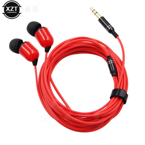3.5mm Stereo Headset Earphones 3m long Wired Earphone Monitor Headphone for xiaomi for iphone