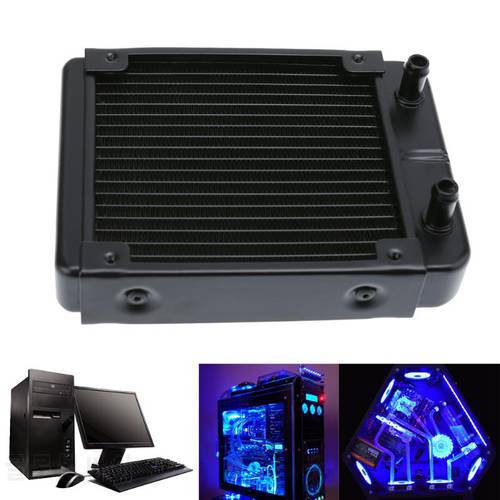 120mm 18 Tubes Aluminum Computer Water Cooling Radiator Heat Sink for PC Water Cooling System for tubes with 8-10 mm inner