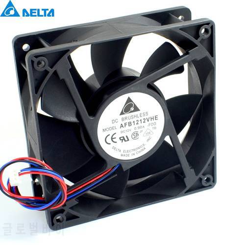 Delta AFB1212VHE -F00 signal 120mm 12cm DC 12V 0.90A 3-pin server inverter axial blower cooler cooling fan