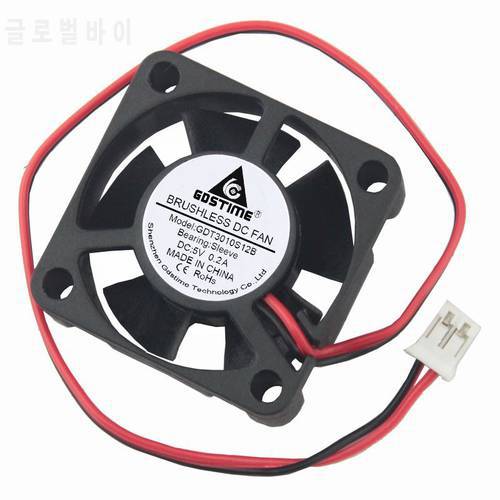 Gdstime 10 Pieces 30x30x10mm Small DC Brushless Cooling Fan 5V 30mm 3010 2.0 2Pin 2 Wire High Speed 3cm