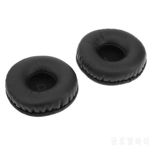 1 Pair 60mm Memory Foam PU Leather Replacement Earpads Cushion Ear Pad Headphone Accessories for Philips ATH-ES55 7110 Headset