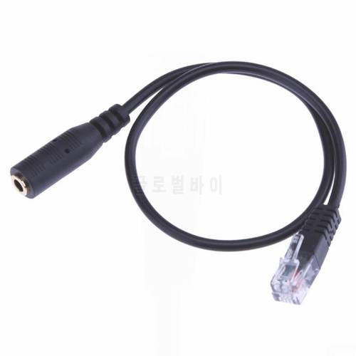 20cm 3.5mm OMTP Smartphone Headset to 4P4C RJ9/RJ10 Phone Adapter Cable Cord earphone Adapter