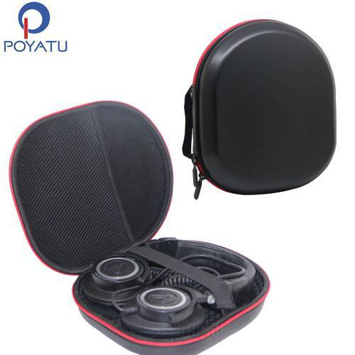 POYATU Headphone Case Hard Case For Audio-Technica ATH-M50x M50 M70X M40x M50xMG Headphone Carrying Storage Bag Box Shockproof