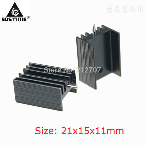 20 Pieces/lot 20x15x10mm Radiator Cooler Cooling Aluminum TO220 TO-220 Heatsink