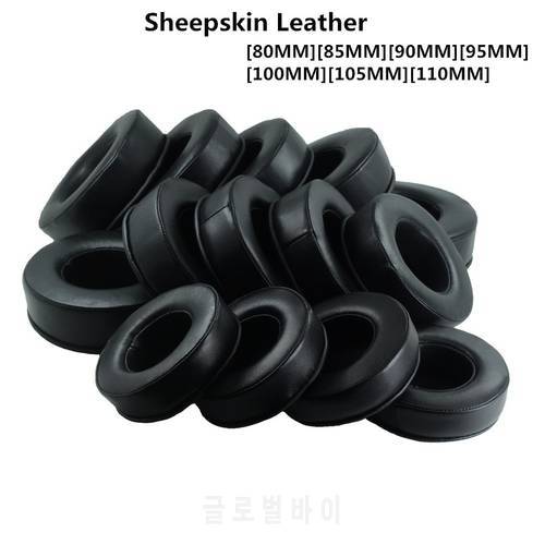 Sheepskin Leather 70 80MM 85MM 90MM 95-110MM Replacement Memory Foam Earpads for Headphones Ear Pads Cushions High Quality 11.7