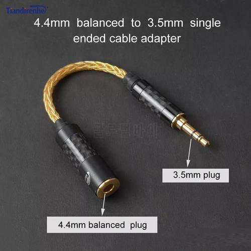 High Quality Headphone Transfer Wire 6 Core Earphone Adapter 4.4mm Female to 3.5mm Male for SONY DMPZ1 ZX300A A-35 PHA2A iPhone