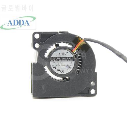 Original FOR ADDA AB5012MB-C03 Server Blower Fan DC12V 0.12A 50x50x20mm 3Wire 3Pin 50mm cooler