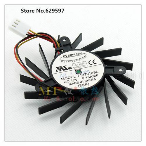T127010SL Video Card VGA Cooler Fan with 0.18A 3Pin pitch 43*45*52mm diameter 72mm For Galaxy 9600GT 9600GSO 9800GT GTS250