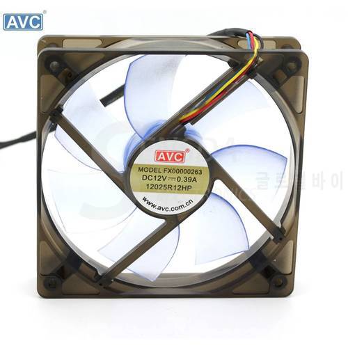 For AVC pwm cooling fan 120mm 12025 FX00000263 12025R12HP 12cm 12V 0.39A 4p Computer Case cpu cooler Fans