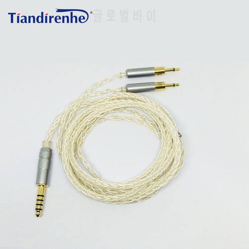 New Upgrade Balance Audio Cable for Sennheise HD700 HD 700 Headphone Headset 8 Shares Single Crystal Copper Plated Silver Line