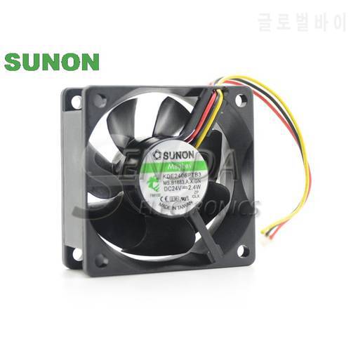 For Sunon fan KDE2406PTB3 6CM 6*6 60*60*25MM 6025 24V 2.4W axial cooling cooler