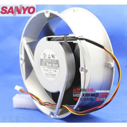 For Sanyo 109E2024V0S03 20070 20cm 200mm Round DC 24V 1.9A gale aluminum frame cooling fan
