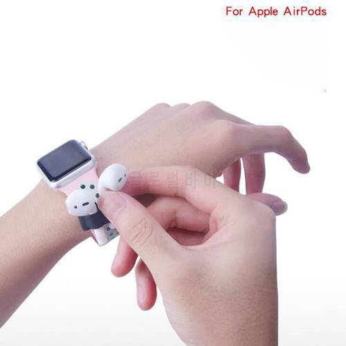 For AirPods Portable Anti-lost Silicone Holder For Apple AirPods Holder for Apple Earphone Storage Case